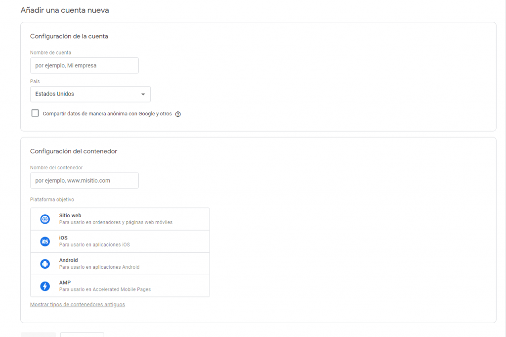 completar datos para GTM datos de registro en google tag manager
