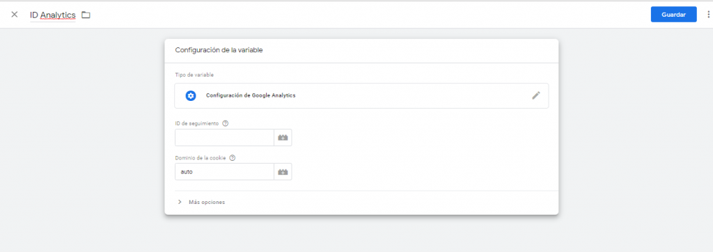 id seguimiento de google analytics añadir id google analytics