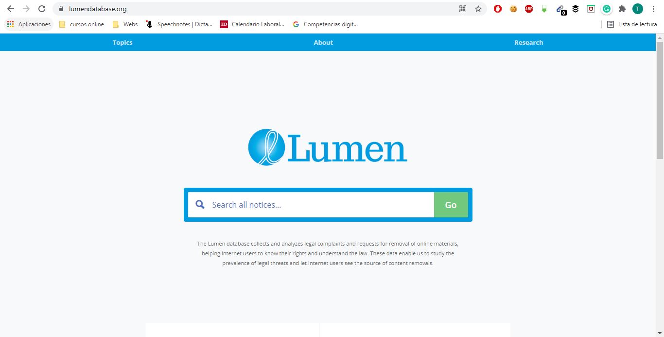 The Lumen Database The Lumen Database
